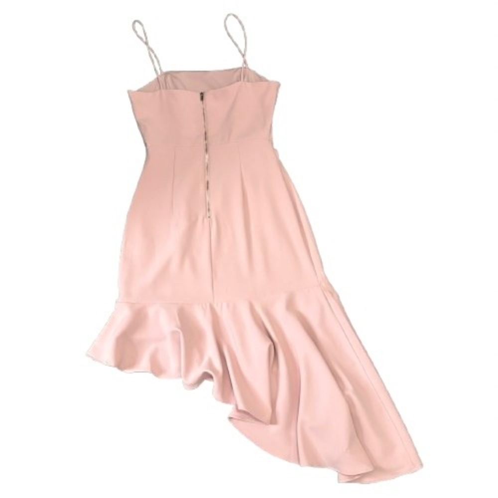 Superdown Malaya Asymmetric Ruffle Dress Baby Pink Coquette‎ Spring Size XS - Picture 4 of 6